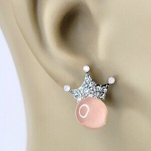 Crown Shape Tiny Earrings